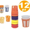12 PZ SOTTOBICCHIERI REGGIBICCHIERI IN PLASTICA REGGI SOTTO BICCHIERI BICCHIERE