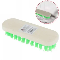 2 PZ SPAZZOLA GRANDE IN LEGNO PER PAVIMENTI PULIZIA CASA LAVAGGIO SUPERFICI 18CM