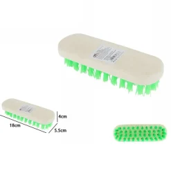 2 PZ SPAZZOLA GRANDE IN LEGNO PER PAVIMENTI PULIZIA CASA LAVAGGIO SUPERFICI 18CM