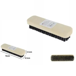 3 PZ SPAZZOLA PER SCARPE CON SETOLE PER PULIZIA LUCIDATURA CON MANICO IN LEGNO