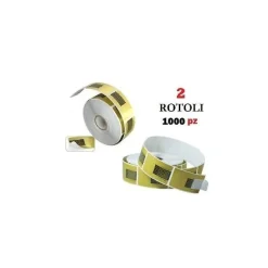 2 ROTOLI 1000 CARTINE ORO NAIL ART ALLUNGAMENTO RICOSTRUZIONE UNGHIE TIPS SAGOME