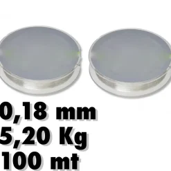 2 ROTOLI LENZA 0.18MM 5.20KG 100 METRI CIASCUNO CARBONIO PESCA SUPER RESISTENZA