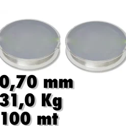 2 ROTOLI ROTOLO LENZA 0.70MM 31.0KG 100METRI CIASCUNO PESCA ALTISSIMA RESISTENZA