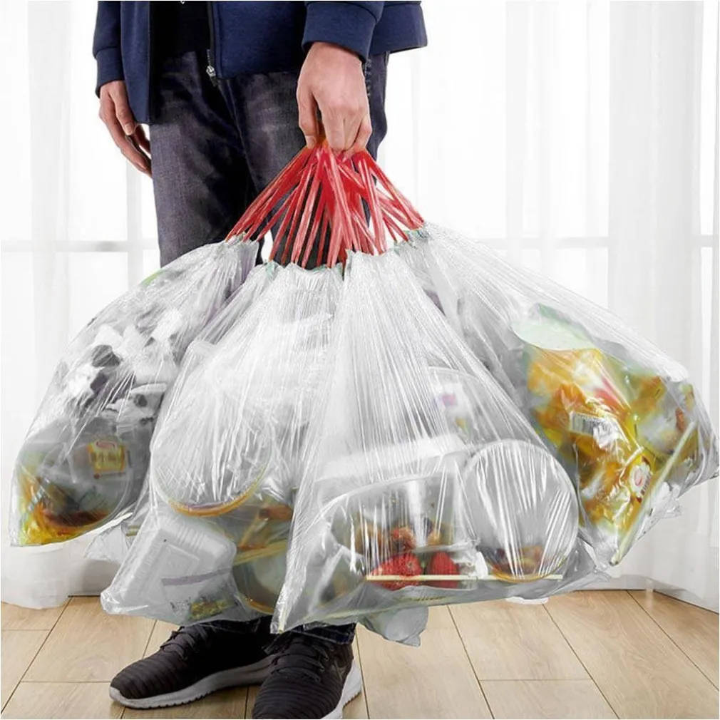 5 ROTOLI SACCHETTI BUSTE SPAZZATURA PROFUMATI 30LT 50X60 CON MANICI BIANCO 100PZ