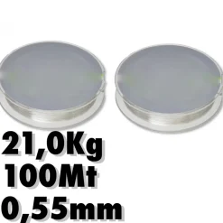 2 ROTOLO LENZA 0.55MM 21.0KG 100 METRI CIASCUNO CARBONIO PESCA SUPER RESISTENZA