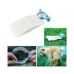 20 SACCHETTI CON PINZA CLIP CODA BUSTINE tg s/m PER ESCREMENTI RACCOLTA FECI