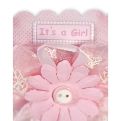 12 SCATOLINA PORTA CONFETTI CON FIORE BOMBONIERA NASCITA BATTESIMO BIMBA ROSA