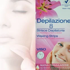 8 STRISCE DEPILATORIE PER VISO PRONTE ALL'USO CERETTA PER DONNA E UOMO UNISEX