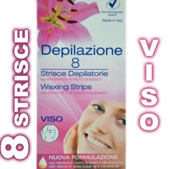 8 STRISCE DEPILATORIE PER VISO PRONTE ALL'USO CERETTA PER DONNA E UOMO UNISEX