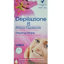 8 STRISCE DEPILATORIE PER VISO PRONTE ALL'USO CERETTA PER DONNA E UOMO UNISEX