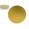 3 VASSOI PORTA TORTA PIATTO 30 CM 2MM ORO TONDO CIRCOLARE CARTONE DORATO