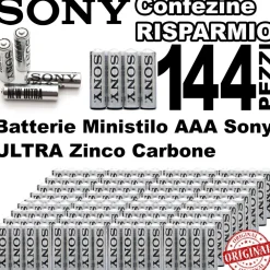 144 X BATTERIE PILE MINISTILO ZINCO CARBON ULTRA HEAVY BATTERIA AAA R3 1,5V