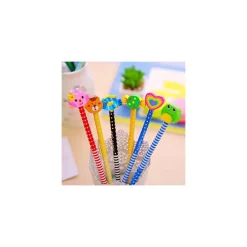 12 X BOMBONIERA REGALINO PER FESTA BAMBINI COMPLEANNO MATITA IN LEGNO CON GOMMA