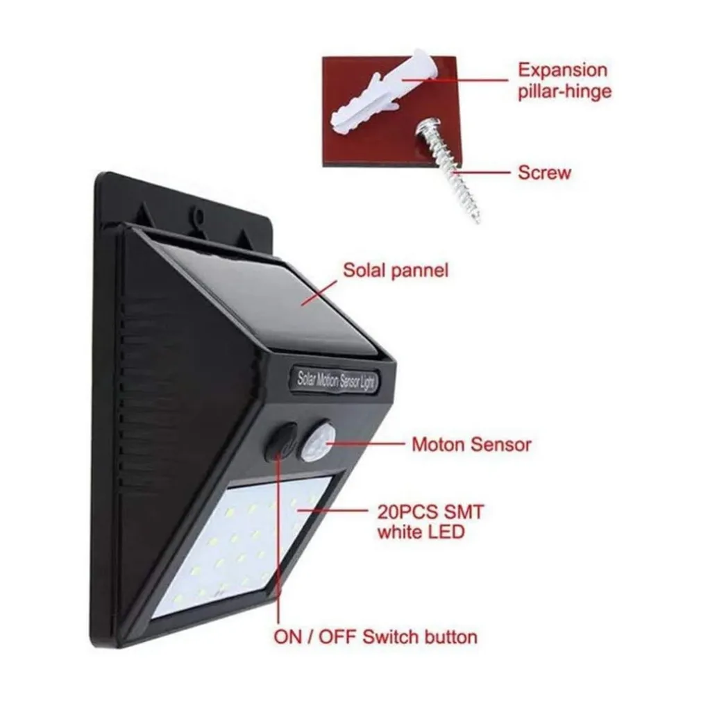 2 X FARO SOLARE DA ESTERNO FARETTO FOTOVOLTAICO + SENSORE LAMPADA LED