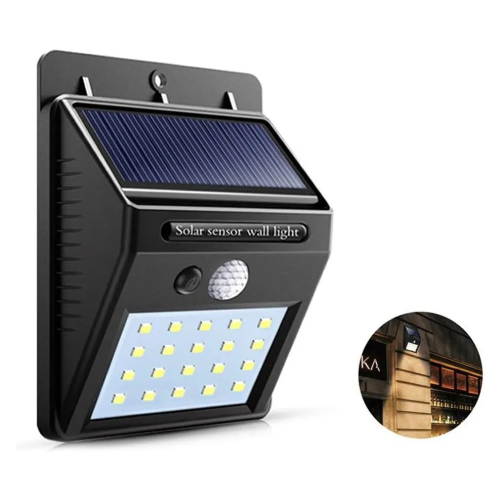 2 X FARO SOLARE DA ESTERNO FARETTO FOTOVOLTAICO + SENSORE LAMPADA LED