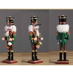 4 X SOLDATO SCHIACCIANOCI DI NATALE IN LEGNO 30 CM DECORAZIONI NATALIZIE 4 PEZZI