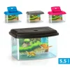 ACQUARIO RETTANGOLARE IN PLASTICA RIGIDA 5,5 LT CON COPERCHIO 28 X 20 X 17 CM
