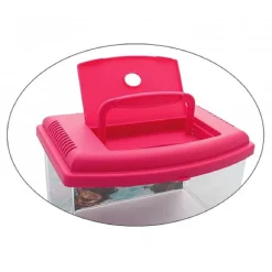 ACQUARIO RETTANGOLARE IN PLASTICA RIGIDA 3 LITRI CON COPERCHIO 22 X 16 X 14 CM