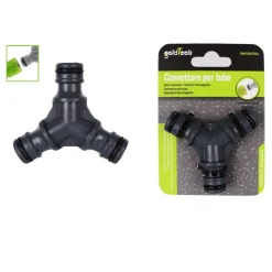 ADATTATORE A 3 VIE PER TUBI CON INNESTO RAPIDO UNIVERSALE CONNETTORE ABS 94754