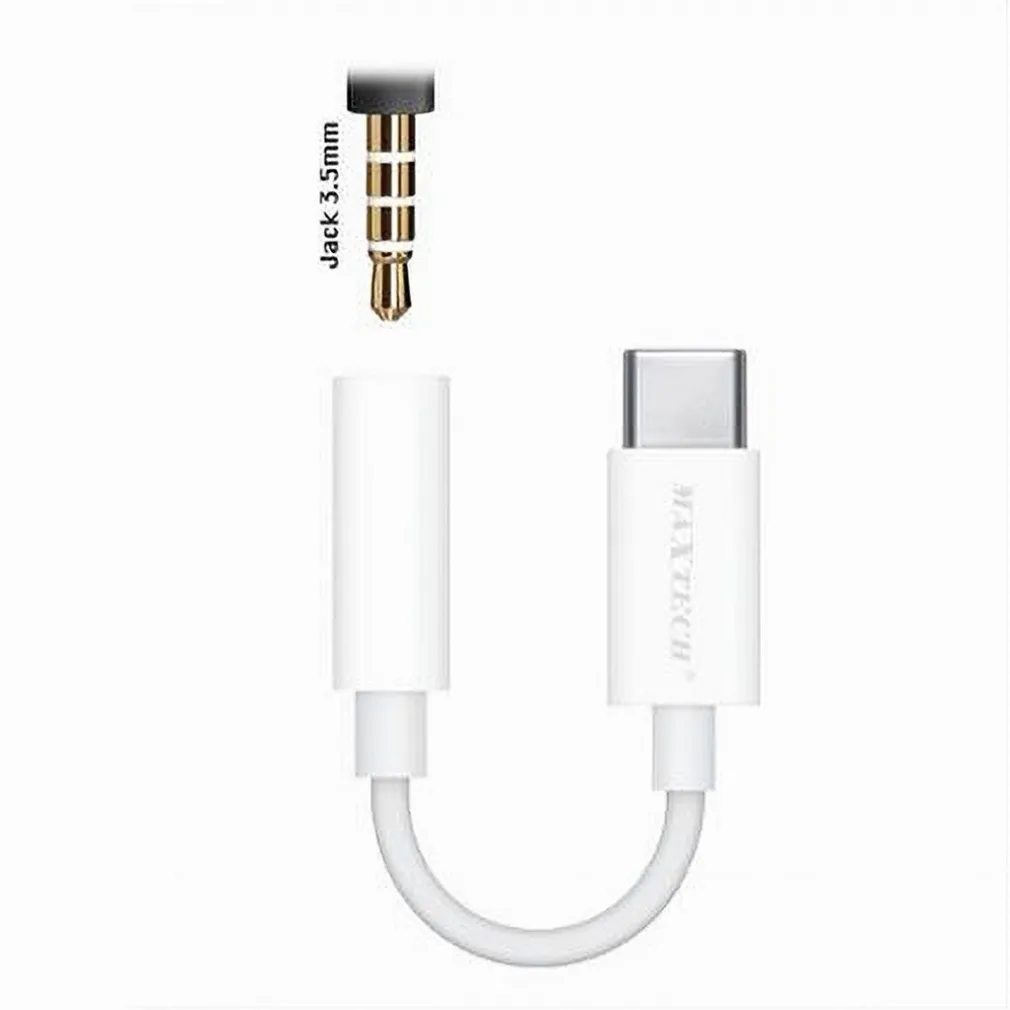 ADATTATORE AUDIO TYPE-C A AUX JACK 3,5MM PER SMARTPHONE TABLET MAXTECH AD-TC01