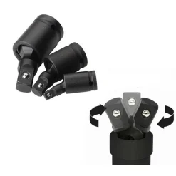 ADATTATORE CHIAVE BUSSOLA CRICCHETTO SET 3PZ RIDUTTORI 1/2 1/4 3/8 SNODO SFERICO