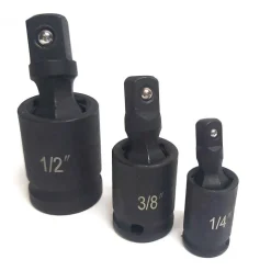 ADATTATORE CHIAVE BUSSOLA CRICCHETTO SET 3PZ RIDUTTORI 1/2 1/4 3/8 SNODO SFERICO