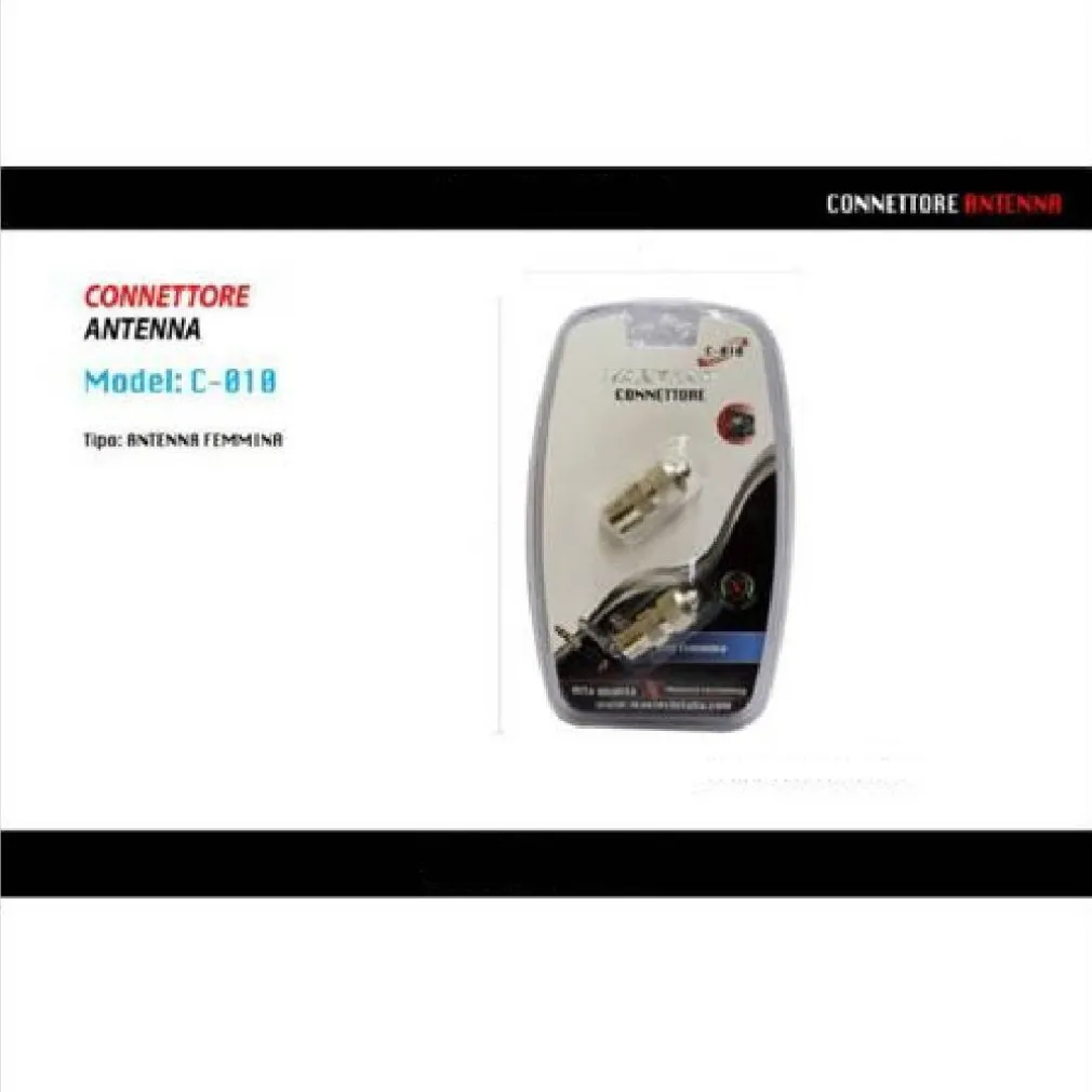 ADATTATORE CONNETTORE ANTENNA FEMMINA CAVO COASSIALE ANTENNA TV MAXTECH C-010