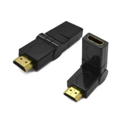 ADATTATORE CONNETTORE DA HDMI MASCHIO A HDMI FEMMINA 360° GOMITO GIREVOLE HDMF-360