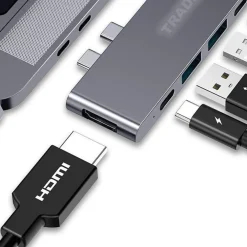 ADATTATORE CONVERTITORE HUB MULTIFUNZIONE PER COMPUTER DI TIPO C HDMI USB Q-A121