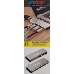 ADATTATORE CONVERTITORE HUB MULTIFUNZIONE PER COMPUTER DI TIPO C HDMI USB Q-A121