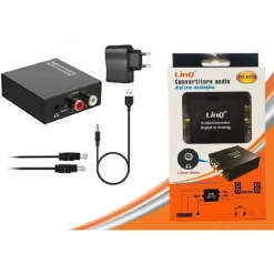 ADATTATORE CONVERTITORE STEREO 3.5MM AUDIO DA DIGITALE AD ANALOGICO CAVO FO-AV35