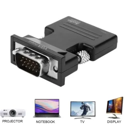 ADATTATORE CONVERTITORE VIDEO AUDIO HDMI A VGA PROIETTORE LETTORE DVD TV CHD-AVGA