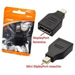 ADATTATORE DA DISPLAYPORT FEMMINA A MINI DISPLAYPORT MASCHIO CONVERTITORE DP-2212