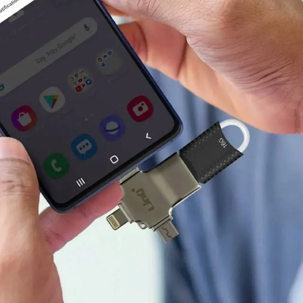 ADATTATORE OTG 3IN1 DA LIGHTNING TYPE-C MICRO USB A USB FEMMINA 100 MBPS OTGU940