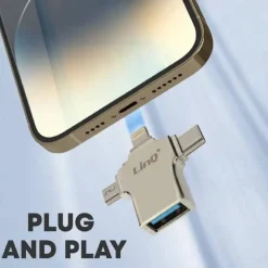 ADATTATORE OTG 3IN1 DA LIGHTNING TYPE-C MICRO USB A USB FEMMINA 100 MBPS OTGU940