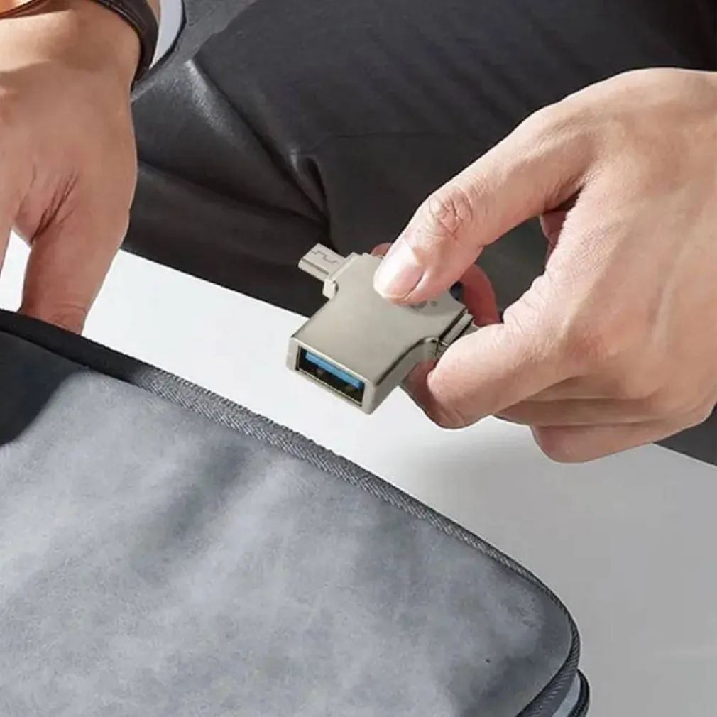 ADATTATORE OTG 3IN1 DA LIGHTNING TYPE-C MICRO USB A USB FEMMINA 100 MBPS OTGU940