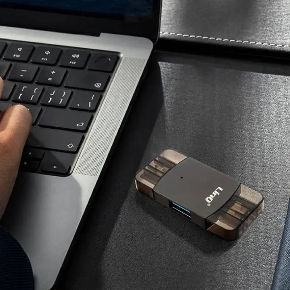 ADATTATORE OTG 2IN1 TYPE-C + LIGHTNING + 2XUSB FEMMINA OTG-U829 TRASFERIMENTO DATI