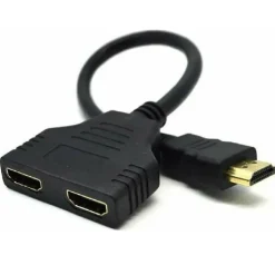 ADATTATORE SPLITTER HDMI MASCHIO A 2 HDMI FEMMINA 32 CM SUPPORTA HD 1080P Q-C29