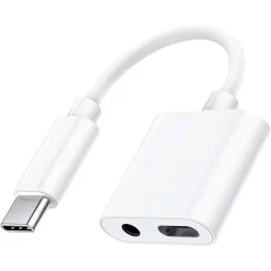 ADATTATORE TYPE-C A ENTRATA AUX +TYPE C RICARICA CUFFIE AUDIO SMARTPHONE AD-TC03