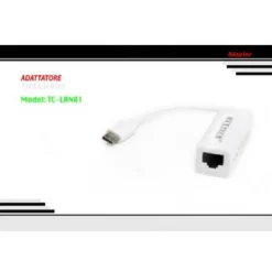 ADATTATORE TYPE-C A RJ45 LAN ETHERNET CAVO RETE PER PC LAPTOP MAXTECH TC-LAN01