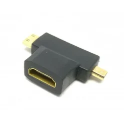 ADATTATORE VIDEO CONVERTIRE SPINA HDMI FEMMINA A MINI E MICRO HDMI MASCHIO HF-103