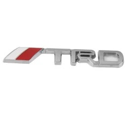 ADESIVO DECORAZIONE 3D IN METALLO CROMATO PER AUTO FIGURA STEMMA TRD STICKER