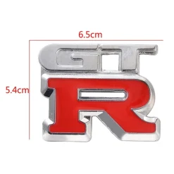 ADESIVO DECORAZIONE 3D IN METALLO CROMATO PER AUTO FIGURA STEMMA GT R STICKER