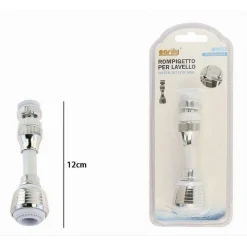 AERATORE ROMPIGETTO LAVELLO RUBINETTO CUCINA CROMATO SNODATO BIANCO CROMO 87166