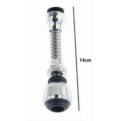 AERATORE ROMPIGETTO RUBINETTO CUCINA CROMATO NERO SNODATO FLESSIBILE 14CM 87158