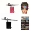 AEROGRAFO 0,2 MM RICARICABILE USB SPRAY AEROPENNA TATTOO NAIL ART UNGHIE PITTURA