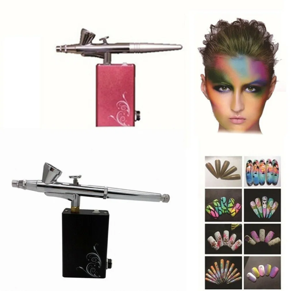 AEROGRAFO 0,2 MM RICARICABILE USB SPRAY AEROPENNA TATTOO NAIL ART UNGHIE PITTURA