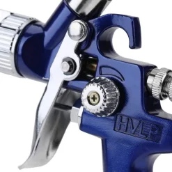 AEROGRAFO AD ARIA COMPRESSA UGELLO 1.7MM PISTOLA SPRUZZO SPRAY 600ML VERNICIARE HVLP