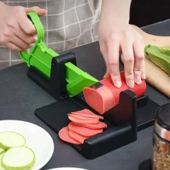 AFFETTATRICE MANUALE AFFETTA TUTTO FRUTTA VERDURA SALUMI CON LAMA IN ACCIAIO 304