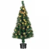 ALBERO DI NATALE A FIBRA OTTICA 100 PUNTE CHRISTMAS TREE LUCI NATALE 90CM VERDE